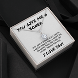 Wife Girlfriend Soulmate Necklace Gift - You Give Me A Boner - Affection Erection Valentine's Necklace - I Love You Eternal Hope Necklace LX033C