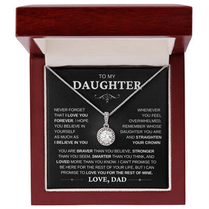 I Believe in you- Dad to Daughter Eternal Hope Necklace
