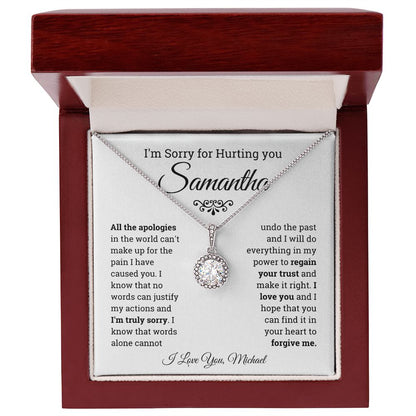 Personalized I'm Sorry for Hurting You- Eternal Hope Necklace, Apology Gift for her