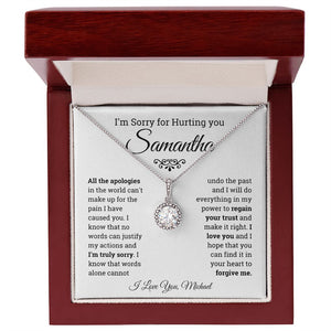 Personalized I'm Sorry for Hurting You- Eternal Hope Necklace, Apology Gift for her