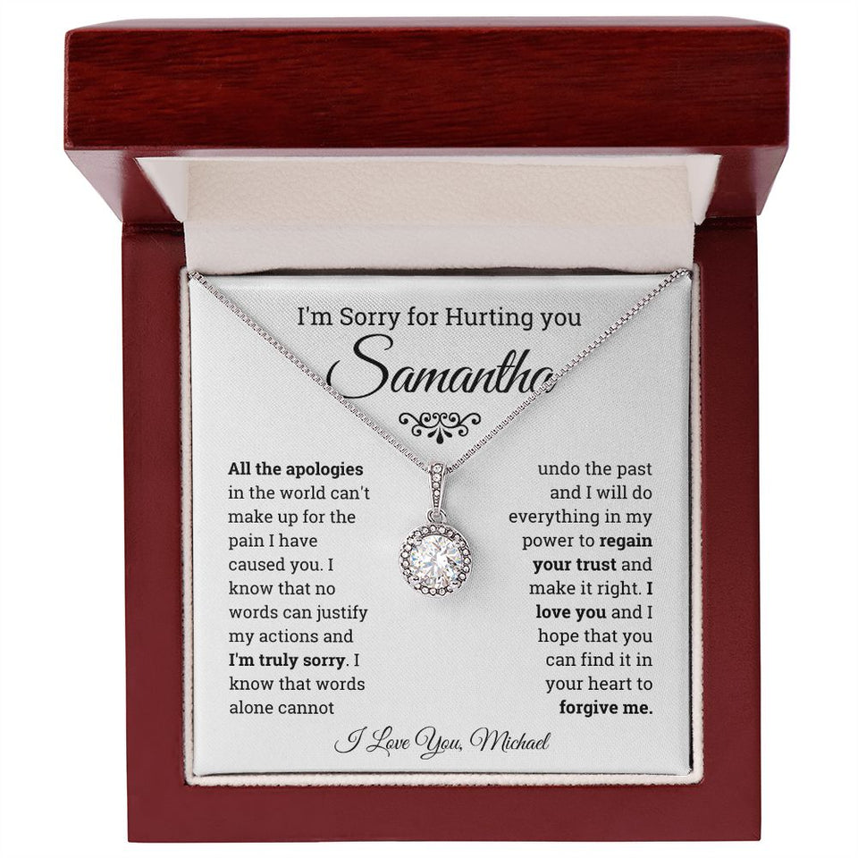 Personalized I'm Sorry for Hurting You- Eternal Hope Necklace, Apology Gift for her