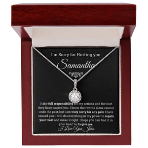 I'm Sorry Eternal Hope Necklace- Personalized Apology Gift for her