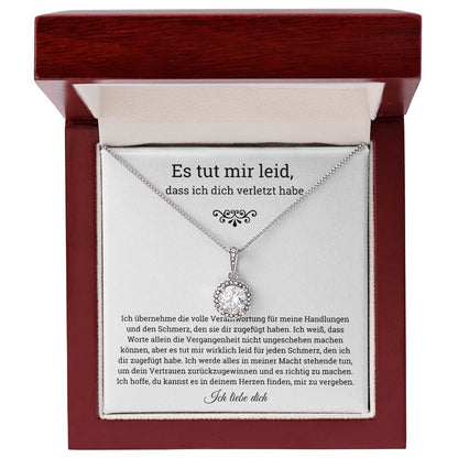 German Es tut mir leid Eternal Hope Necklace, Im sorry for hurting you , Apology, forgiveness gift, es tut mir leid geschenk