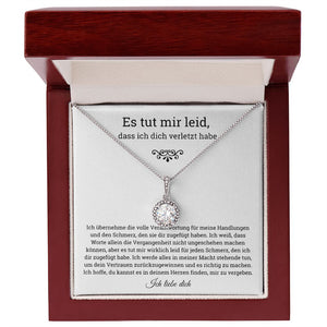 German Es tut mir leid Eternal Hope Necklace, Im sorry for hurting you , Apology, forgiveness gift, es tut mir leid geschenk