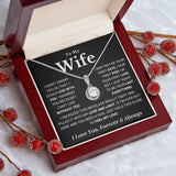Wife Soulmate Necklace - I Can't Live Without You - Eternal Hope Necklace, Necklace for Valentine's Day, Gift for Wife