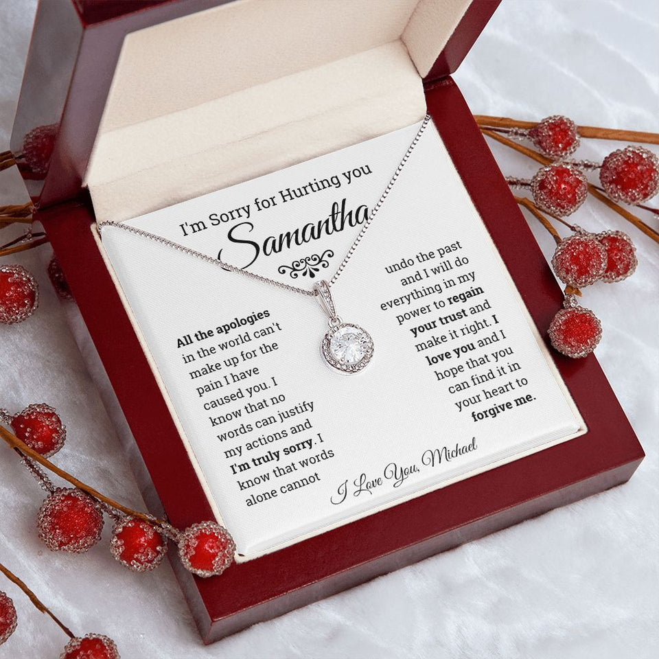 Personalized I'm Sorry for Hurting You- Eternal Hope Necklace, Apology Gift for her