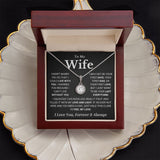 Wife Soulmate Necklace - I Can't Live Without You - Eternal Hope Necklace, Necklace for Valentine's Day, Gift for Wife