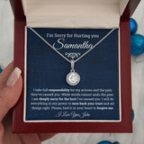 I'm Sorry for Hurting you- Eternal Hope Necklace, Apology Gift for her-Blue