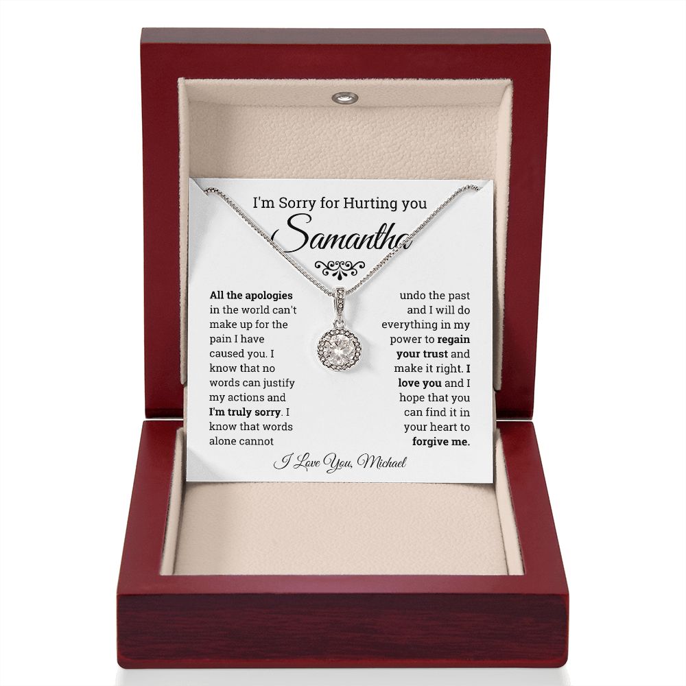 Personalized I'm Sorry for Hurting You- Eternal Hope Necklace, Apology Gift for her