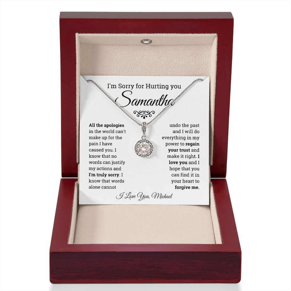 Personalized I'm Sorry for Hurting You- Eternal Hope Necklace, Apology Gift for her