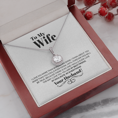 To My Wife Necklace Gift - I Love You More Than Words Can Show Eternal Hope Necklace LX025E