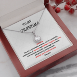 To My Grandma Necklace Gift - You are markable woman Without you I would not exist - Eternal Hope Necklace LX080B