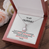 To My Grandma Necklace Gift - You are markable woman Without you I would not exist - Eternal Hope Necklace LX080B
