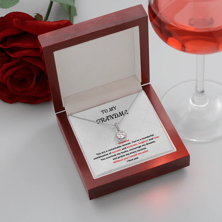 To My Grandma Necklace Gift - You are markable woman Without you I would not exist - Eternal Hope Necklace LX080B