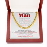 Necklace for Man - I belong to you, Birthday Gift, Anniversary, Father's Day Gift, Necklace for Man, Cuban Link Chain Necklace