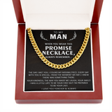 To My Man Promise Necklace Gift I Found My Missing Piece Cuban Link Chain Necklace LX017E