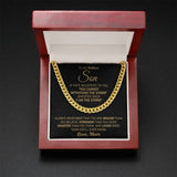 To My Badass Son - I am the storm - Cuban Link Chain Necklace from Mom