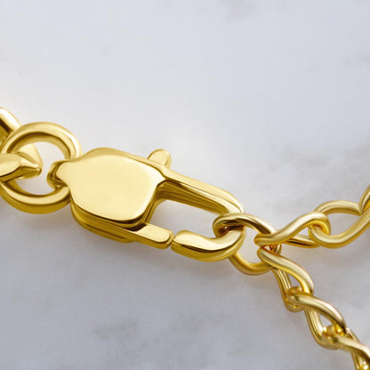 Grandson from Grandpa Necklace - Learn From Everything - Cuban Link Chain Necklace