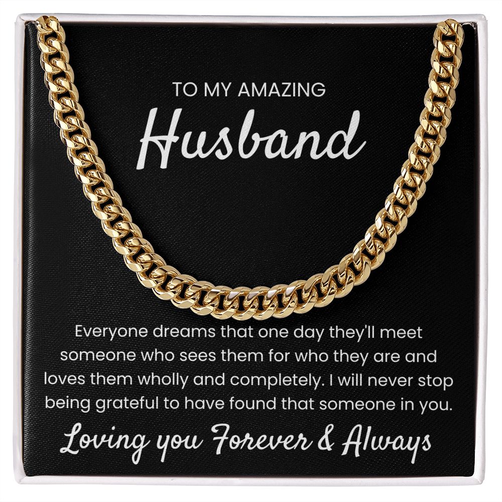 Found That Someone In You - Length Adjustable Cuban Link Chain For Husband