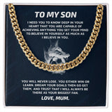 Cuban Link chain For Son Gift for your Football Player Gift For Mom, necklace For Wife, Gift For Mother's Day