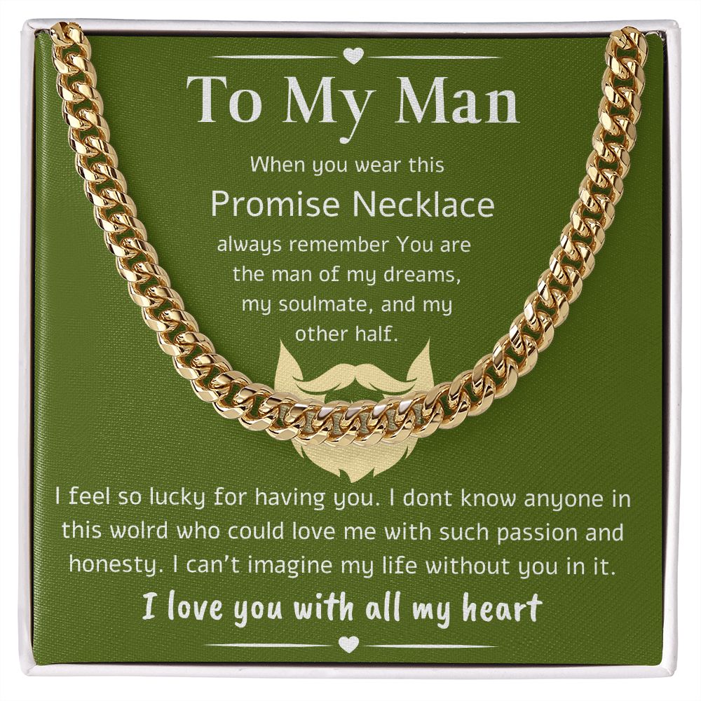 A Cuban Link Chain Necklace Gift For Your Man