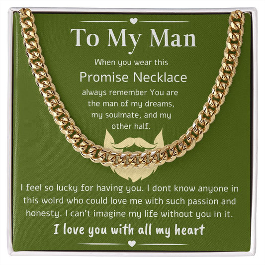 A Cuban Link Chain Necklace Gift For Your Man