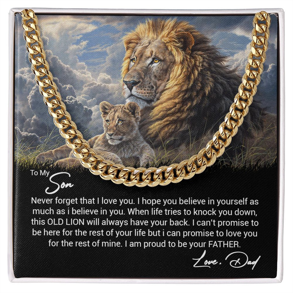 To My Son I Never Forget That I Love You I Cuban Link Chain