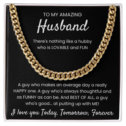 Lovable And Fun - Length Adjustable Cuban Link Chain For Husband