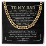 To My Dad When I Look Back Cuban Link Chain