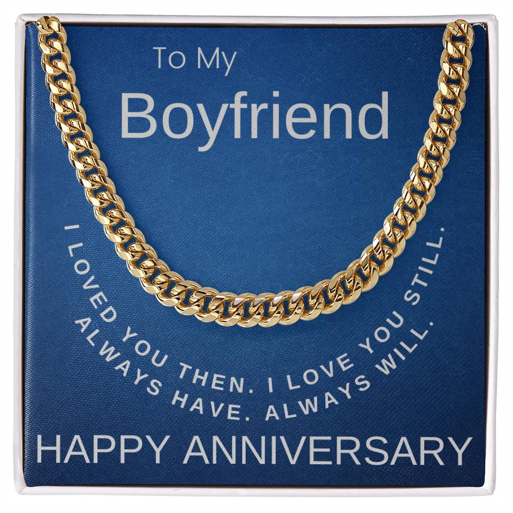 Boyfriend Anniversary Gift - Cuban Link Chain Men's Necklace