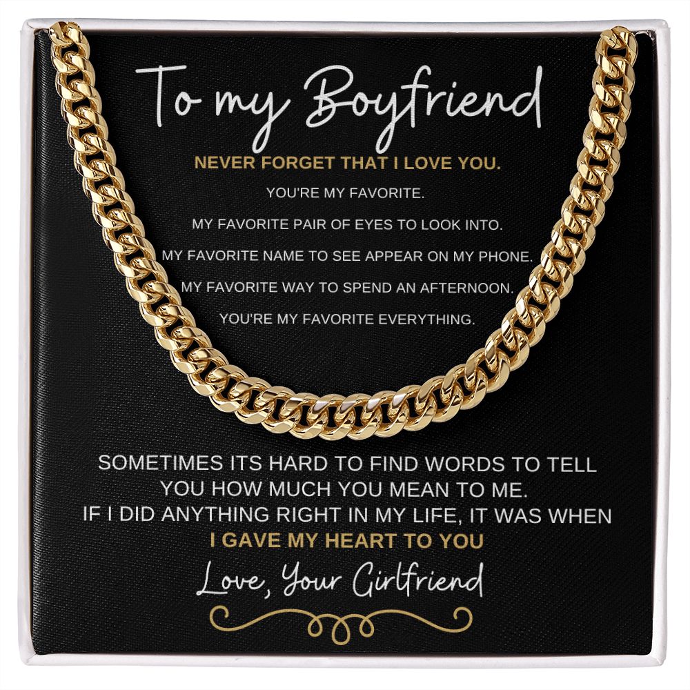 Boyfriend Cuban Necklace