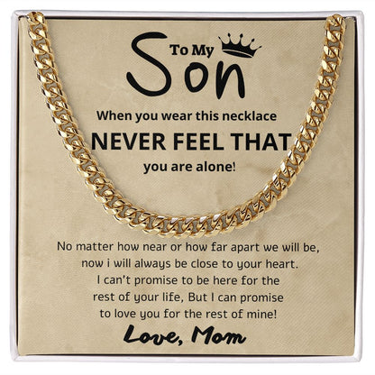 A Beautiful Cuban Link Chain Necklace Gift From Mon For Son