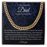 To My Dad | My Strength, My Role Model & My Friend | Cuban Link Chain | Unique Gift For Dad