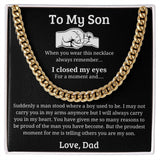My Proudest Moment - Length Adjustable Cuban Link Chain For Son