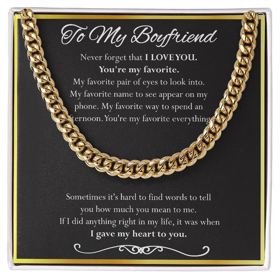 Cuban Link Chain Gift For Boyfriend. Gift For Mom, necklace For Wife, Gift For Mother's Day