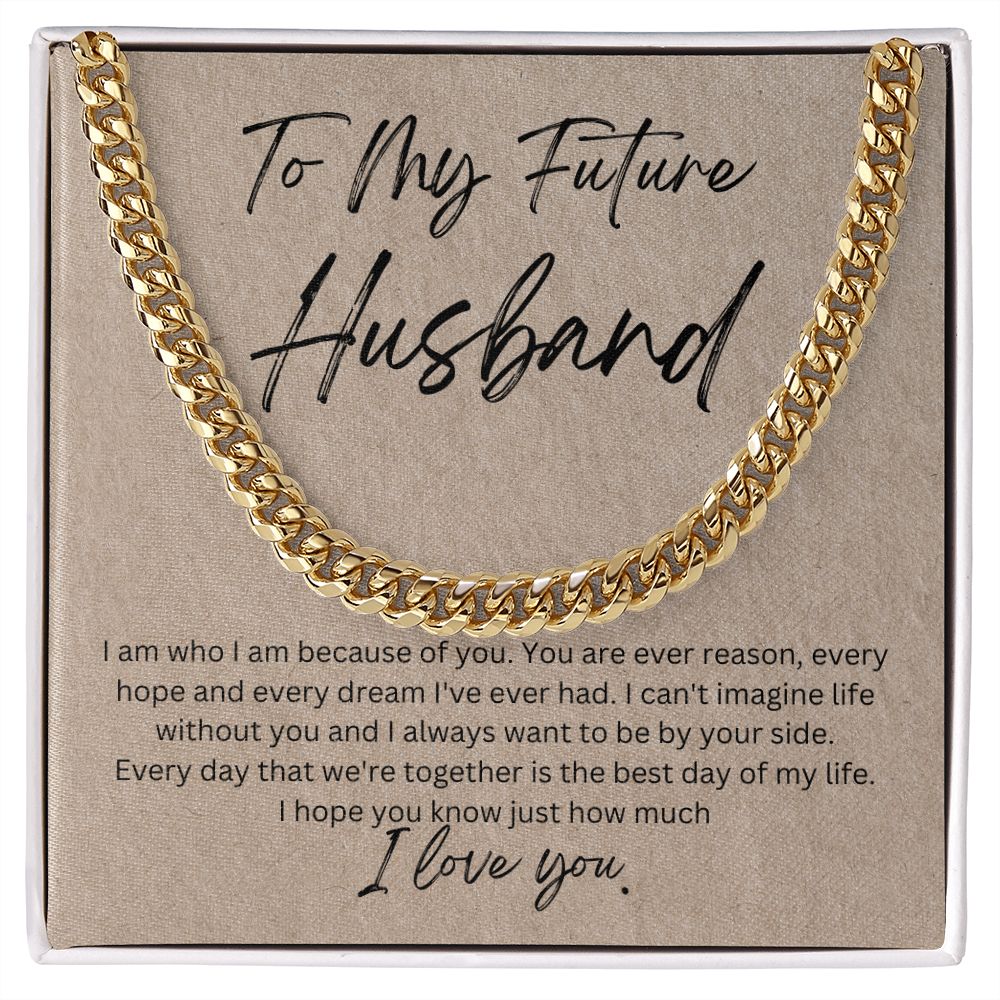 To My Future Husband Cuban Link Chain Necklace Gift For Mom, necklace For Wife, Gift For Mother's Day
