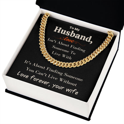 A Beautiful Cuban Link Chain Necklace Gift For Husband From Wife