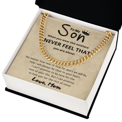 A Beautiful Cuban Link Chain Necklace Gift From Mon For Son