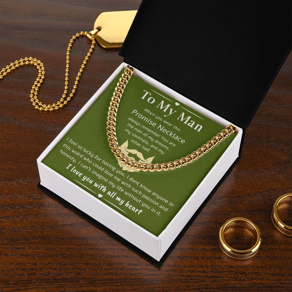 A Cuban Link Chain Necklace Gift For Your Man