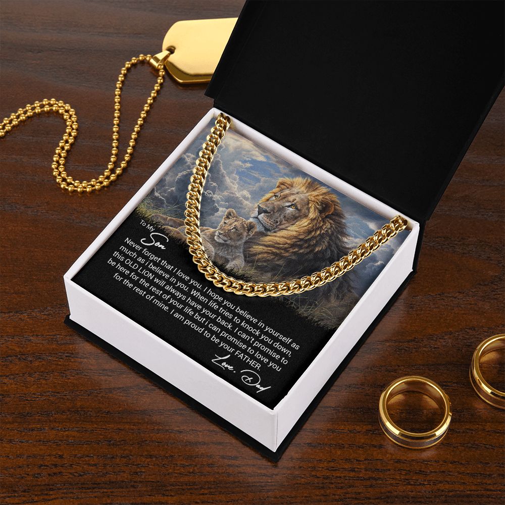 To My Son I Never Forget That I Love You I Cuban Link Chain