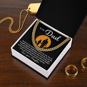 To My Dad My One And Only Cuban Link Chain Necklace for Men