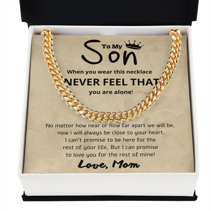 A Beautiful Cuban Link Chain Necklace Gift From Mon For Son