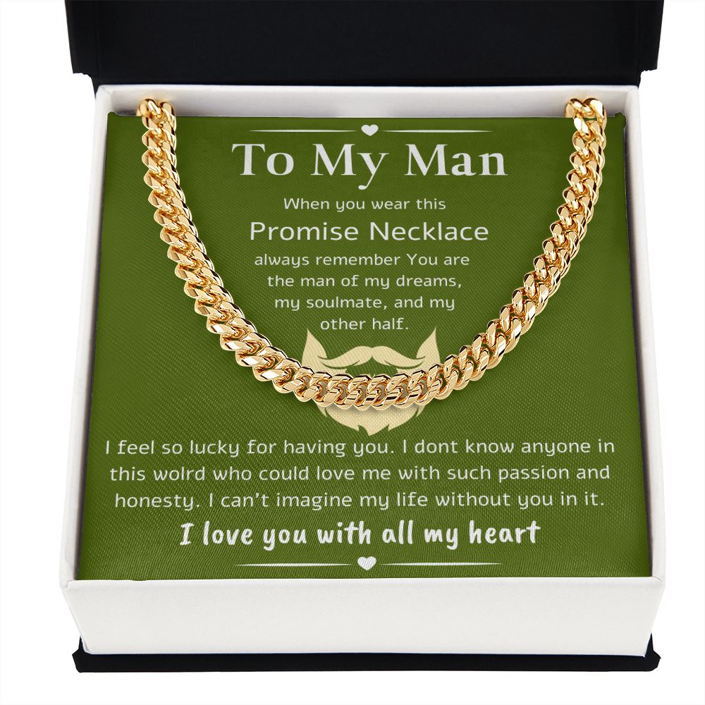 A Cuban Link Chain Necklace Gift For Your Man