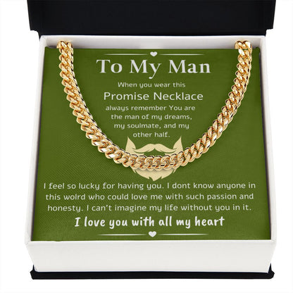 A Cuban Link Chain Necklace Gift For Your Man