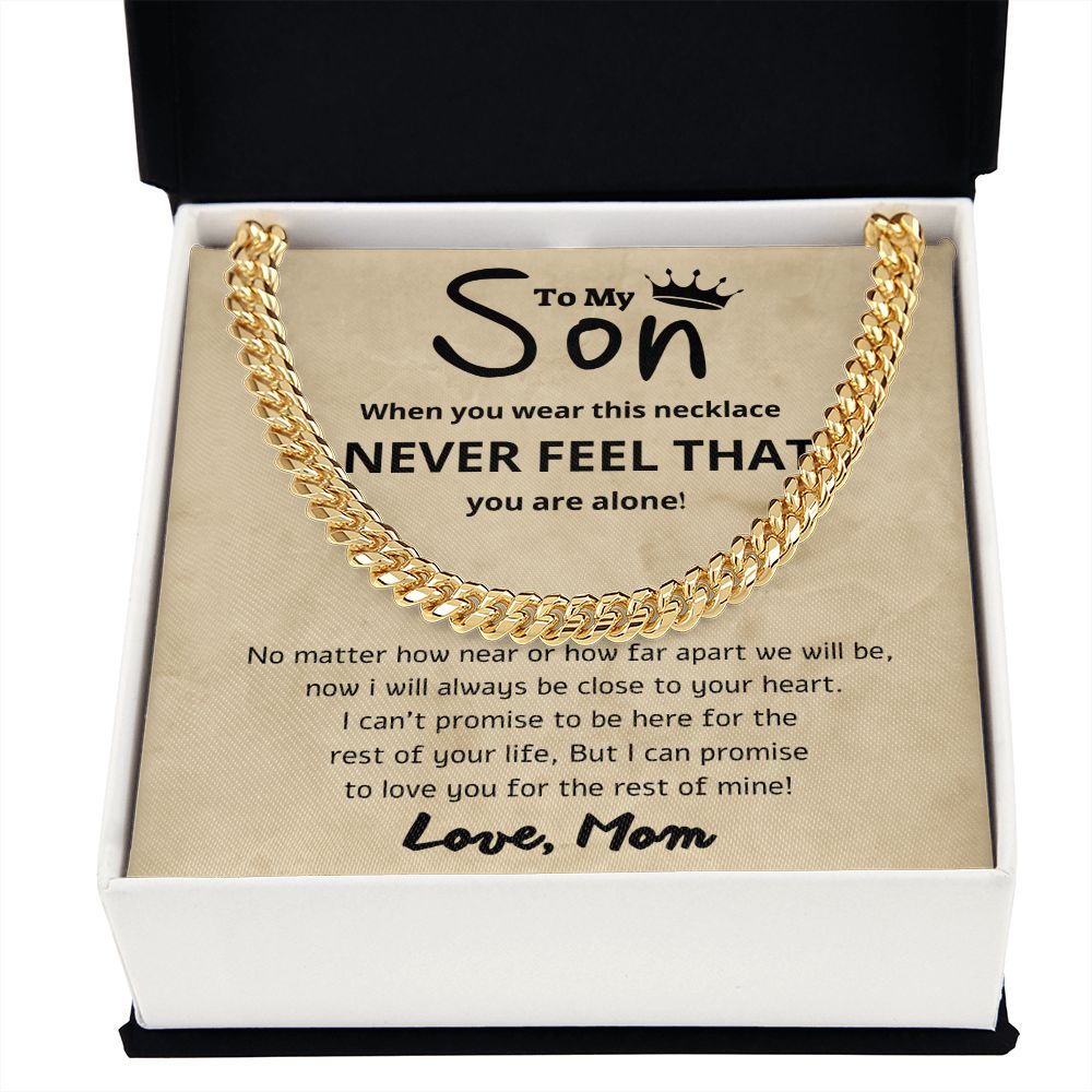 A Beautiful Cuban Link Chain Necklace Gift From Mon For Son
