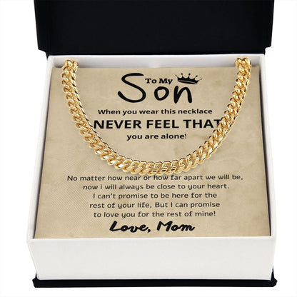 A Beautiful Cuban Link Chain Necklace Gift From Mon For Son