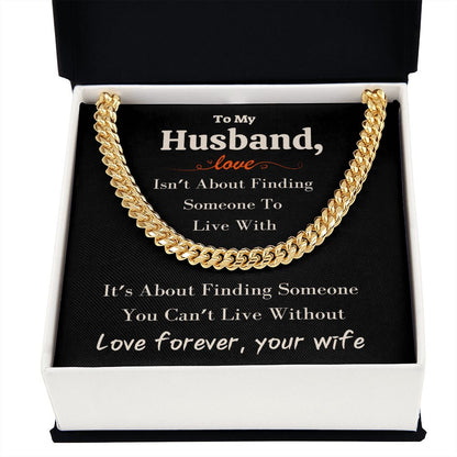 A Beautiful Cuban Link Chain Necklace Gift For Husband From Wife