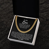 To My Son Gift From Mom I Proudest Moment For me I Cuban Link Chain Necklace