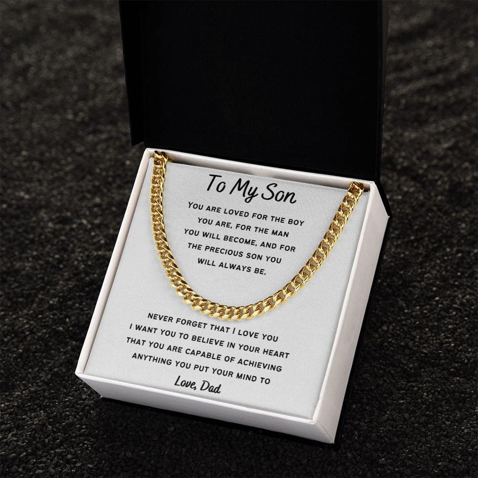 Cuban Link Chain For My Son, Love Dad Gift For Mom, necklace For Wife, Gift For Mother's Day