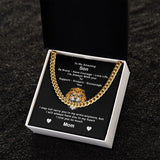 To My Son From Mom I Be Brave Have Love Life I Cuban Link Chain Necklace